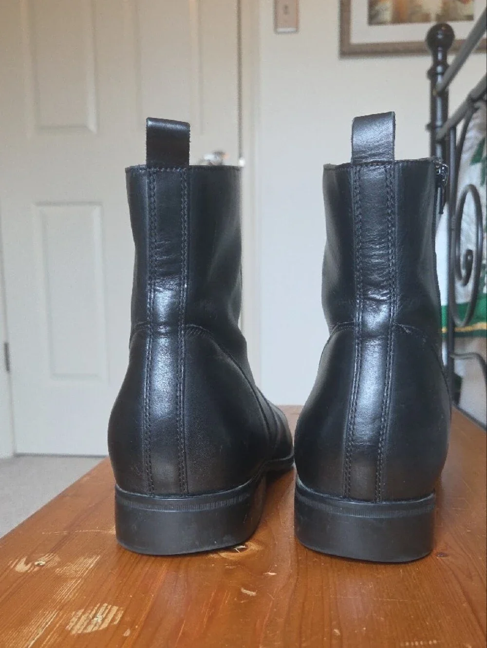Rockport Black Leather Zip Chukka Boots